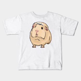 Cream with White Crested Guinea Pig Kids T-Shirt